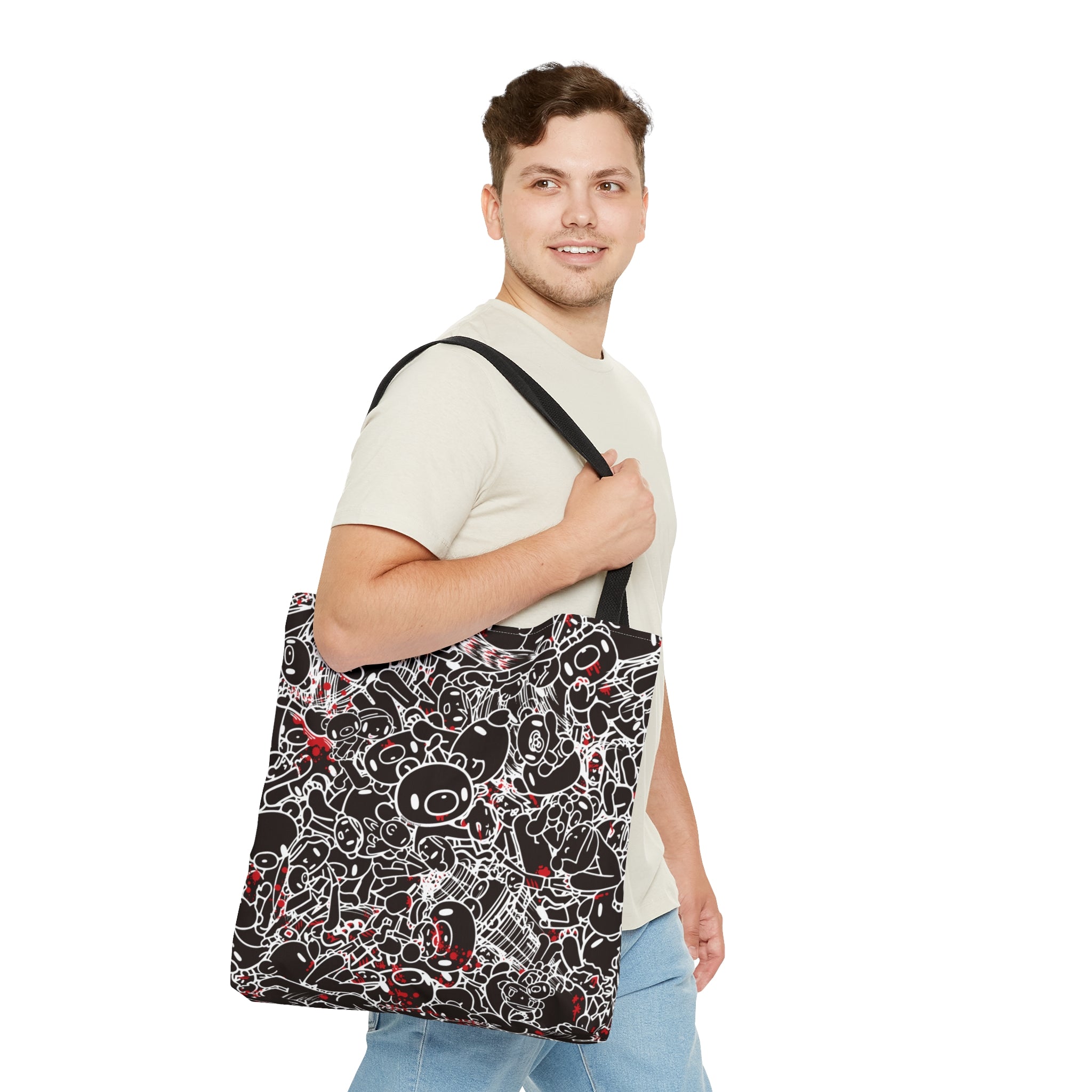 Gloomy & Pity (Black) Chaos Tile Canvas Tote Bag
